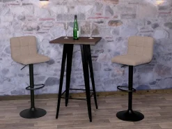 Taburete de bar MCW-G87 (juego de 2), topo