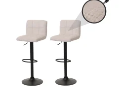 Taburete de bar MCW-G87 (juego de 2), crema-beige