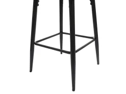 Taburete de bar MCW-H93, imitación de cuero negro