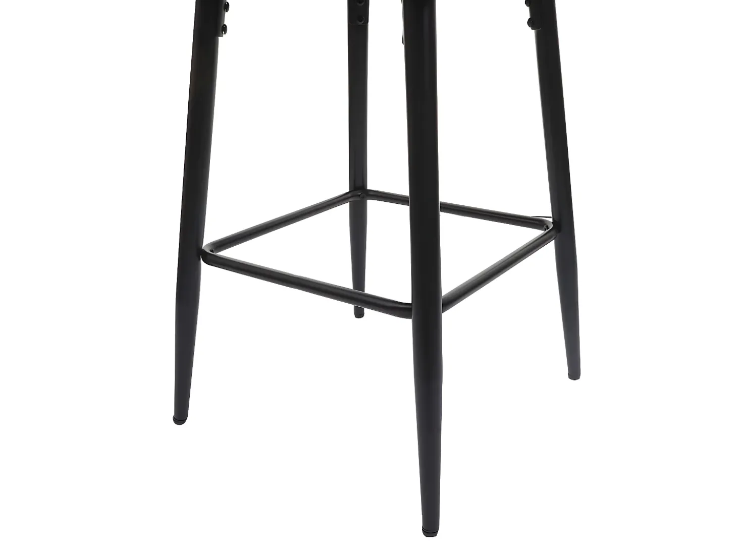 Taburete de bar MCW-H93, imitación de cuero negro