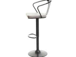 Taburete de bar MCW-H10b (juego de 2), vintage negro-crema