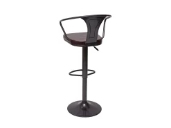 Taburete de bar MCW-H10b (juego de 2), vintage negro-marrón