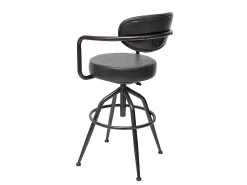 Taburete de bar MCW-H10f, gris vintage