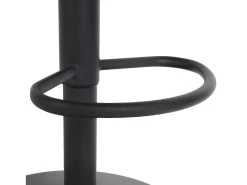 Taburete de bar MCW-M67, gris oscuro base negro