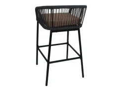 Taburete de bar MCW-O22 (juego de 2), antracita, cojín topo