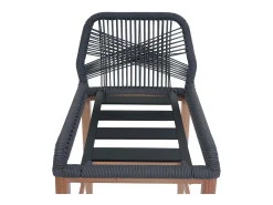 Taburete de bar MCW-O21 (set de 2), antracita, cojín gris oscuro