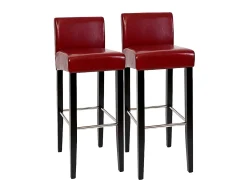 Taburete de bar N25 (set de 2), rojo