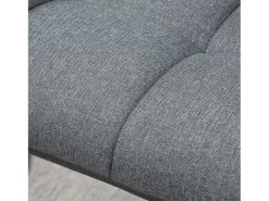 Taburete de bar regulable de 2 piezas con respaldo y reposapiés, rotación de 360°, en lino sintético, gris (57,5x52,5x93-114 cm)