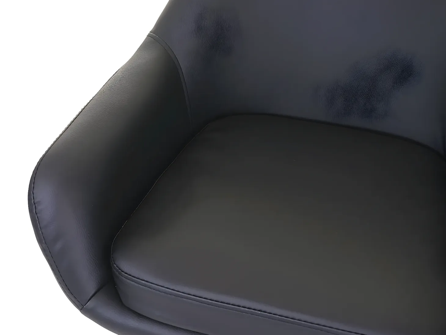 Taburete de bar Vaasa T381, imitación de cuero, negro