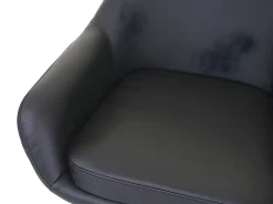 Taburete de bar Vaasa T381 (set de 2), polipiel, negro