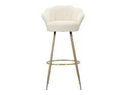 Taburete de bar Vienna color crema 55 x 53 x 110 cm