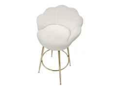 Taburete de bar Vienna color crema 55 x 53 x 110 cm