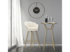 Taburete de bar Vienna color crema 55 x 53 x 110 cm