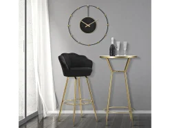 Taburete de bar Vienna negro 55 x 53 x 110 cm