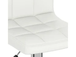 Taburete de cocina cuero sintético blanco