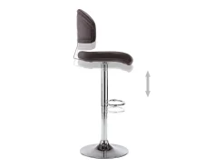Taburete de cocina de cuero sintético marrón
