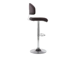 Taburete de cocina de cuero sintético marrón