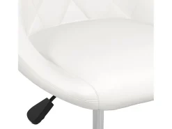 Taburete de cocina de cuero sintético blanco