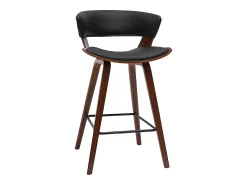 Taburete de cocina de diseño negro con madera oscura 65 cm SYRAH
