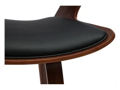 Taburete de cocina de diseño negro con madera oscura 65 cm SYRAH
