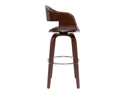Taburete de cocina de diseño negro con madera oscura 67.5 cm GAO