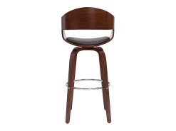 Taburete de cocina de diseño negro con madera oscura 67.5 cm GAO