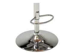 Taburete de cocina de madera curvada y cuero sintético negro