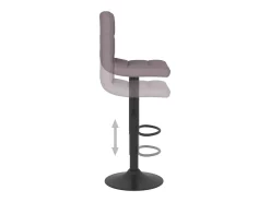Taburete de cocina de tela gris taupé