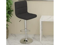 Taburete de cocina de tela negro