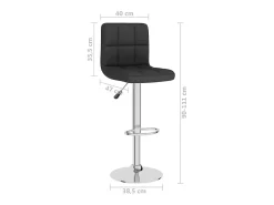 Taburete de cocina de tela negro