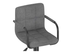 Taburete de cocina de tela gris claro