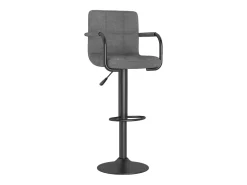 Taburete de cocina de tela gris claro