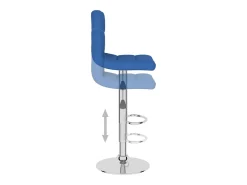 Taburete de cocina de tela azul