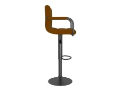 Taburete de cocina de terciopelo marrón