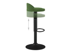 Taburete de cocina de terciopelo verde oscuro