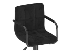 Taburete de cocina de terciopelo negro