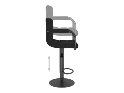 Taburete de cocina de terciopelo negro