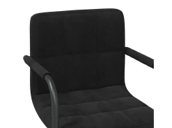 Taburete de cocina de terciopelo negro