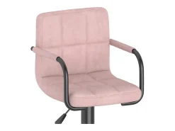 Taburete de cocina de terciopelo rosa