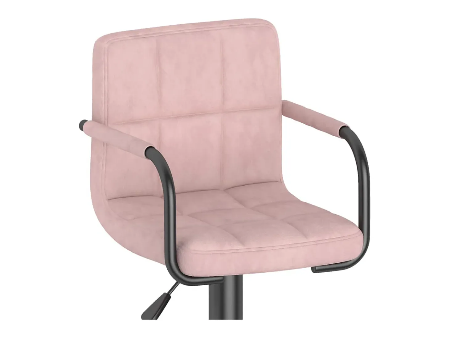 Taburete de cocina de terciopelo rosa