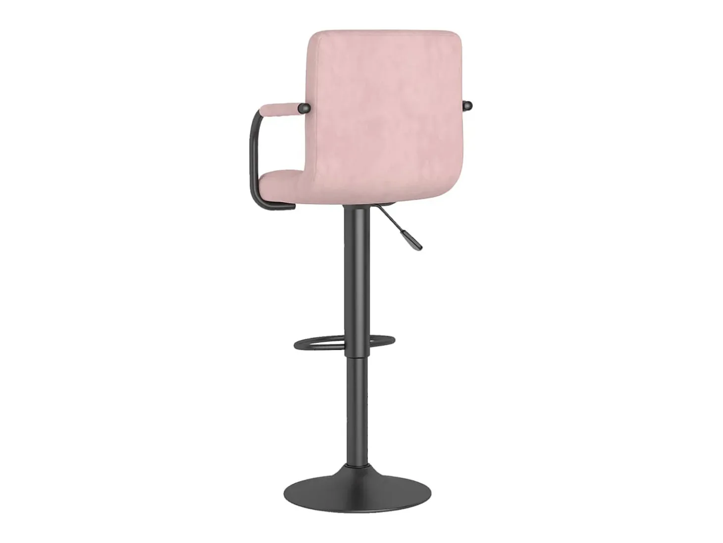 Taburete de cocina de terciopelo rosa