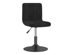 Taburete de cocina giratorio de terciopelo negro
