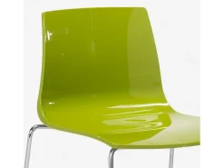 Taburete de Cocina Grand Soleil Design 74 cm Imola Slitta Cromado - Verde Anís