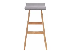 Taburete de cocina tela gris claro