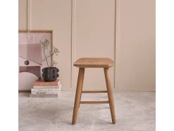 Taburete de teca maciza 45 cm