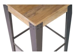 Taburete diseño industrial metal y madera 65cm MADISON