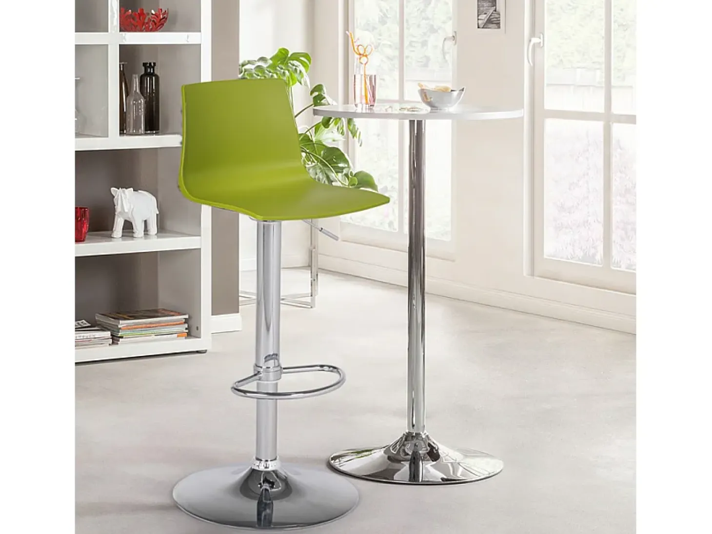 Taburete diseño mate altura regulable cocina bar Grand Soleil Imola Matt - Verde Anís