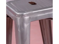 Taburete industrial apilable en acero metalizado (76cm) - Bistro - Metálico