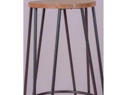 Taburete industrial en madera de fresno (75cm) - Lisbon - Negro