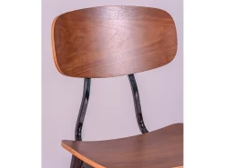 Taburete industrial en madera de nogal - Copine - Nogal